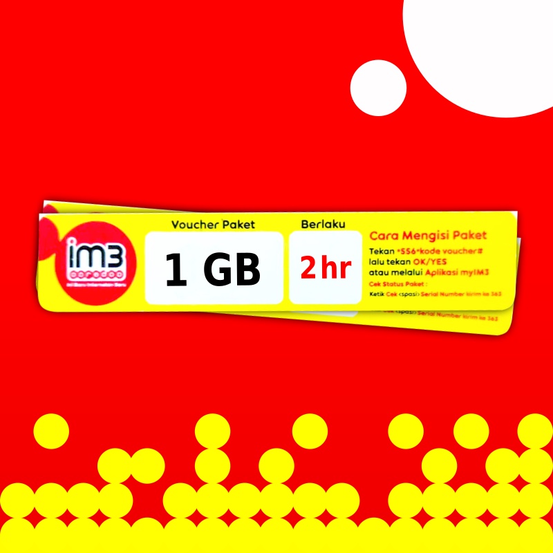 Voucher Internet INDOSAT 1 GB (2 hari) - KUOTA IM3