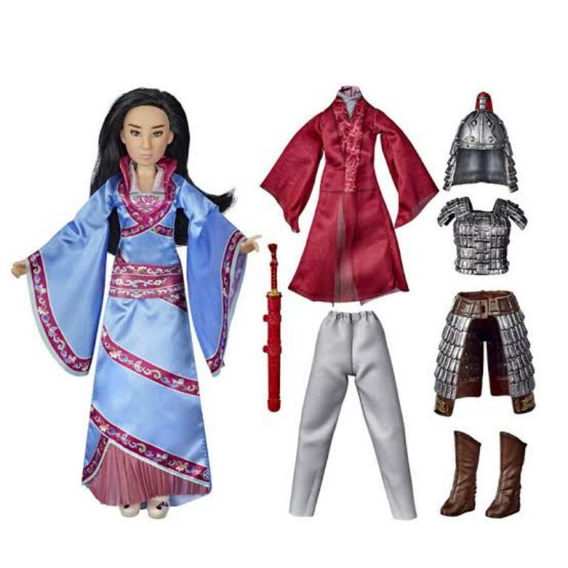 ori original hasbro disney mulan two reflections reflection set double reflet fashion doll mainan anak ganti pakaian boneka hadiah kado ultah cewek perempuan putri