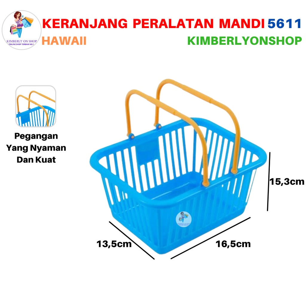 Keranjang Peralatan Mandi Mabell 4.8 L 5611 Hawaii