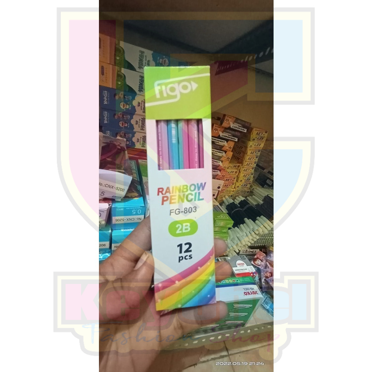 

(12pc) PENSIL 2B body WARNA WARNI/PENCIL FIGO RAINBOW