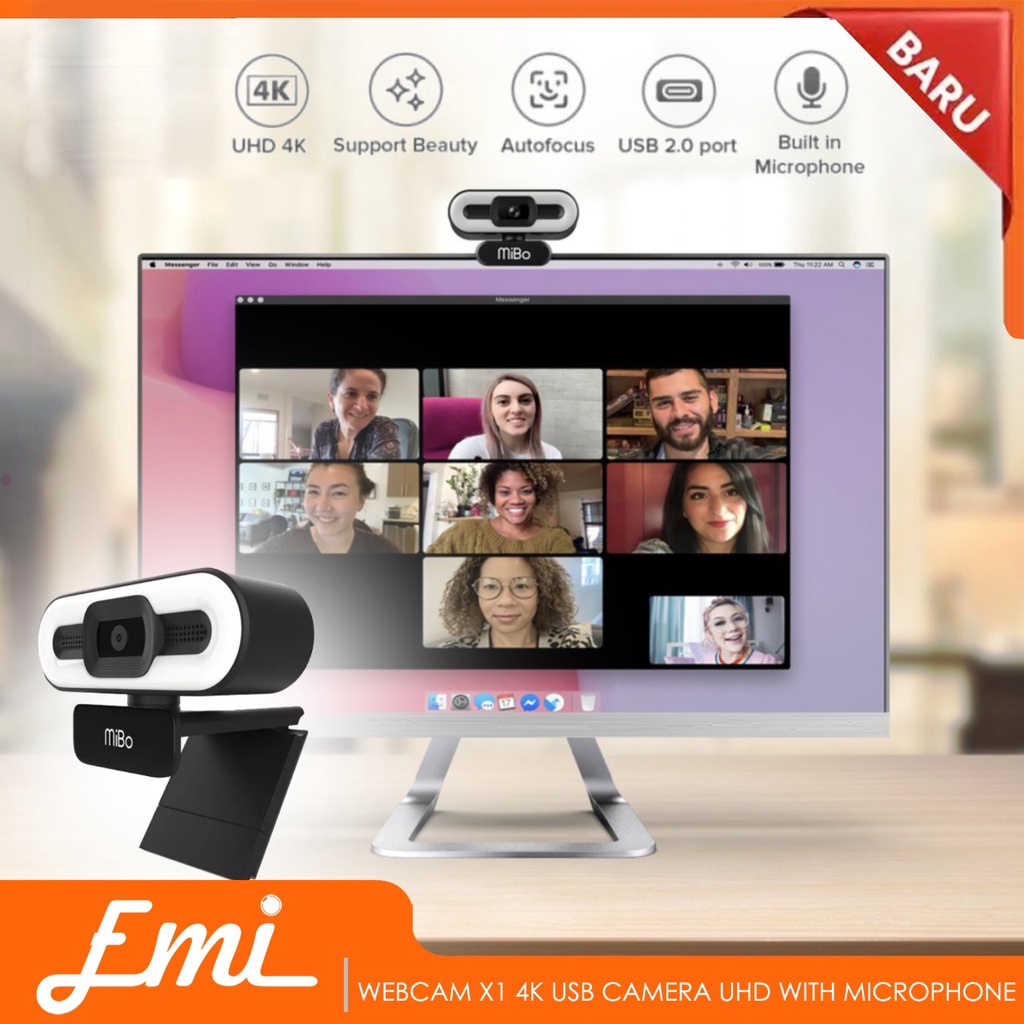 Mibo WebCam X1 4K USB Camera UHD With Microphone