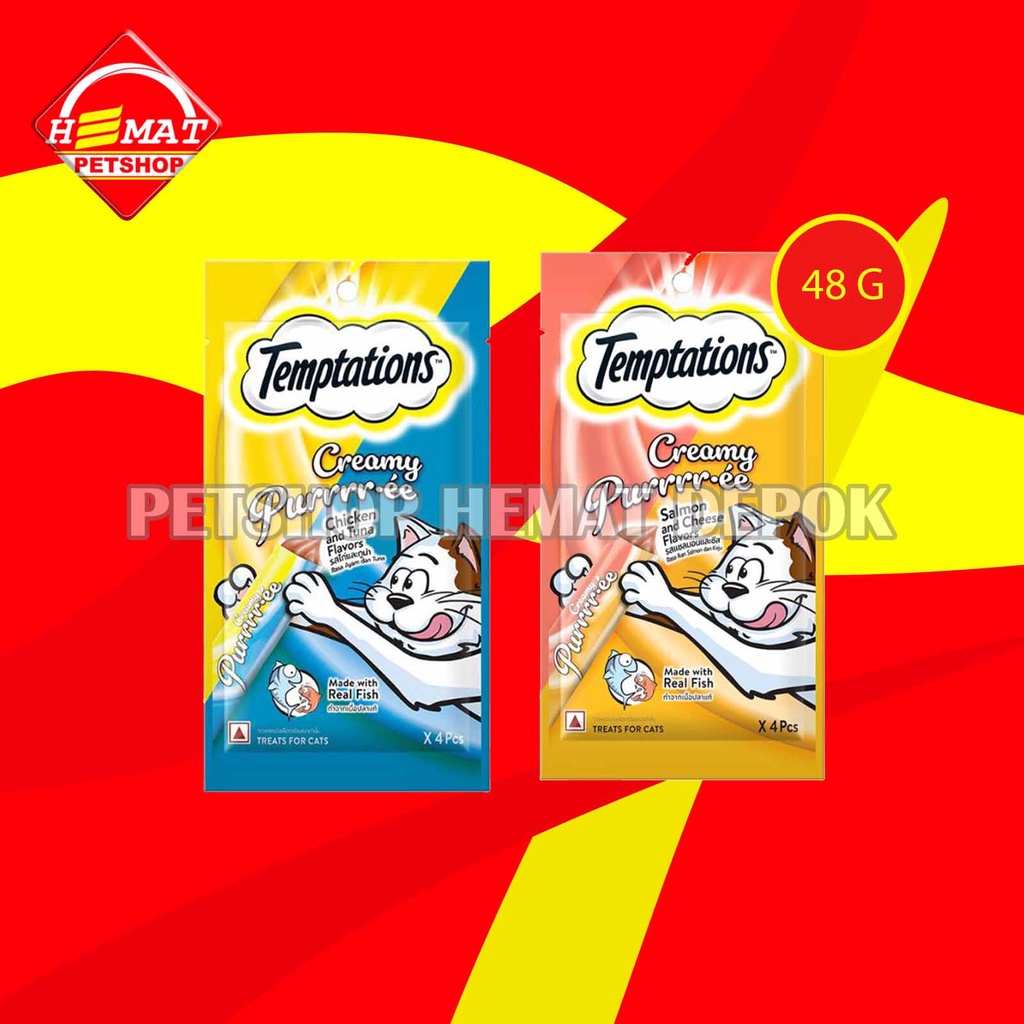 Snack Cemilan temptation creamy makanan kucing