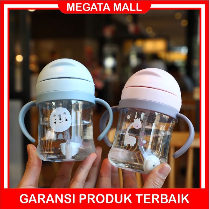 ♫ Megata ♫  A179 Botol Minum Bayi Balita Training Cup Anti Tumpah Baby Botol Anak 230ml 300ml Import