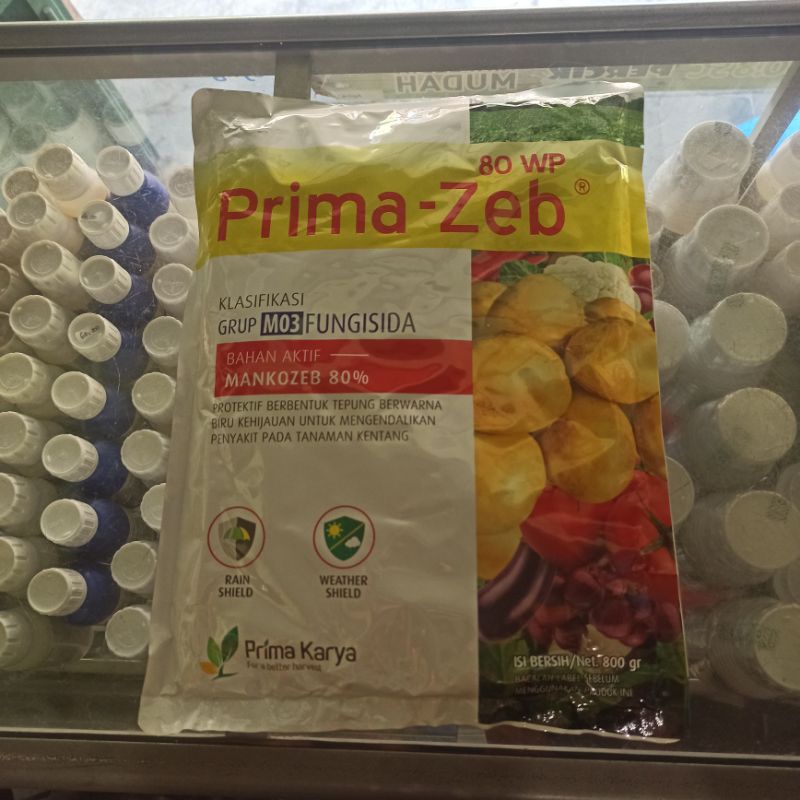 FUNGISIDA PRIMA-ZEB 80 WP 800 GR MANCOZEB BIRU PENGENDALI JAMUR