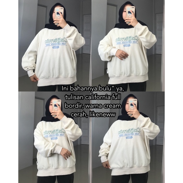 PART I SWEATER OVERSIZE/ CREWNECK THRIFT / PART 2 / SWEATER THRIFT / SWEATER OVERSIZE LENGAN BALON-Ld132 P64 bahanBulu”
