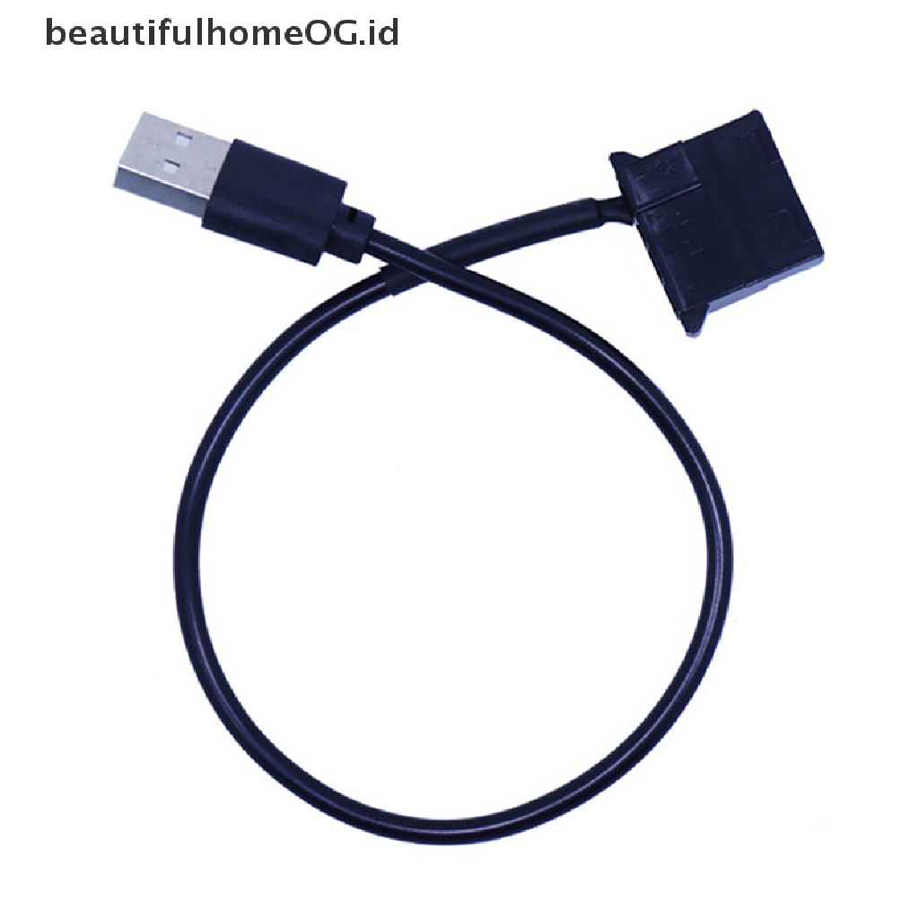 Kabel Adapter Konektor Kipas Pendingin Komputer PC 4 Pin USB Ke Molex 1ft