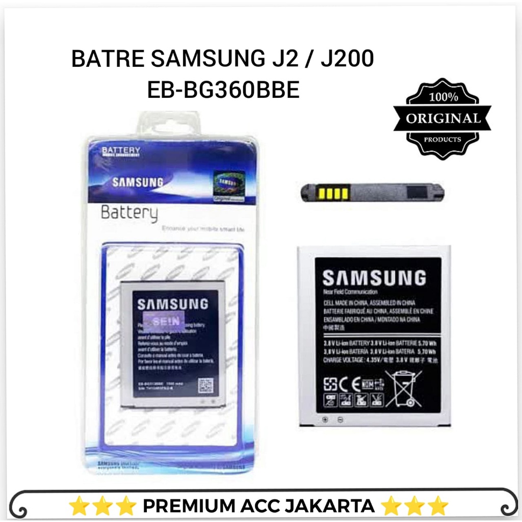 Battery Baterai Samsung G360 J2 J200 - Batre J2 2015 Ori 99,9%