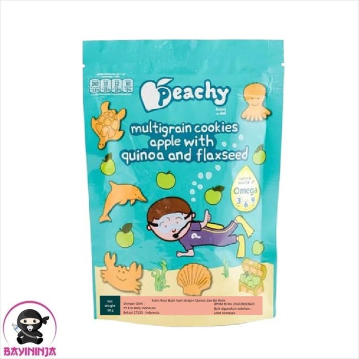

PEACHY Multigrain Cookies 50 g - Apple T-Ninjabayi 01