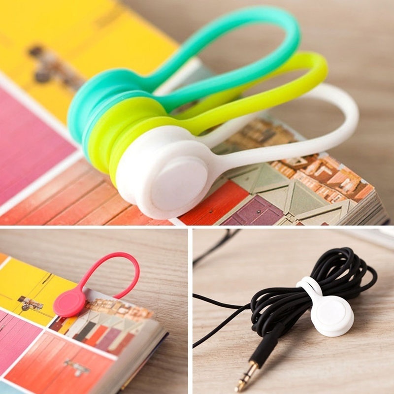 3pcs Multifunction Magnet Earphone Cord Winder Cute Cable Holder Organizer Clips