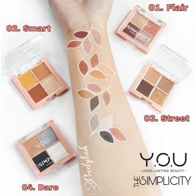 The Simplicity Eyeshadow Quad by YOU Makeups_Cerianti