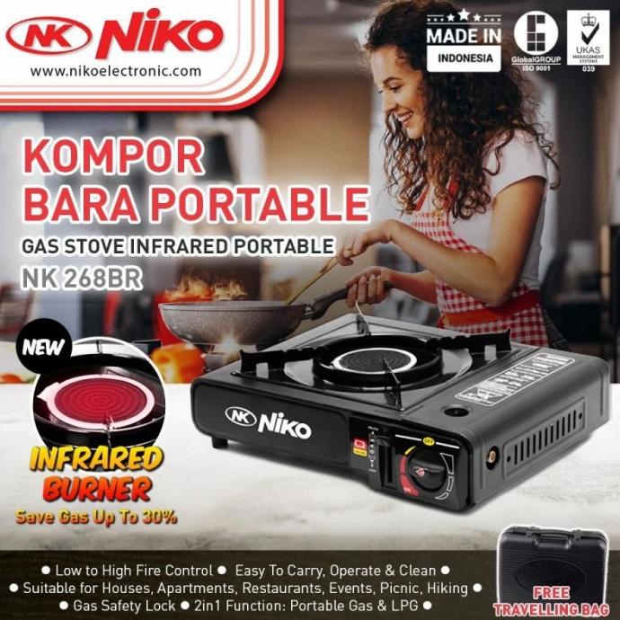 NIKO BARA api KOMPOR gas PORTABLE NK268br INFRARED Lpg timur74