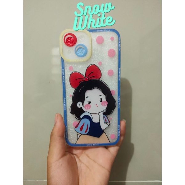 case softcase soft karakter snoopy snow white iphone 13 lucu