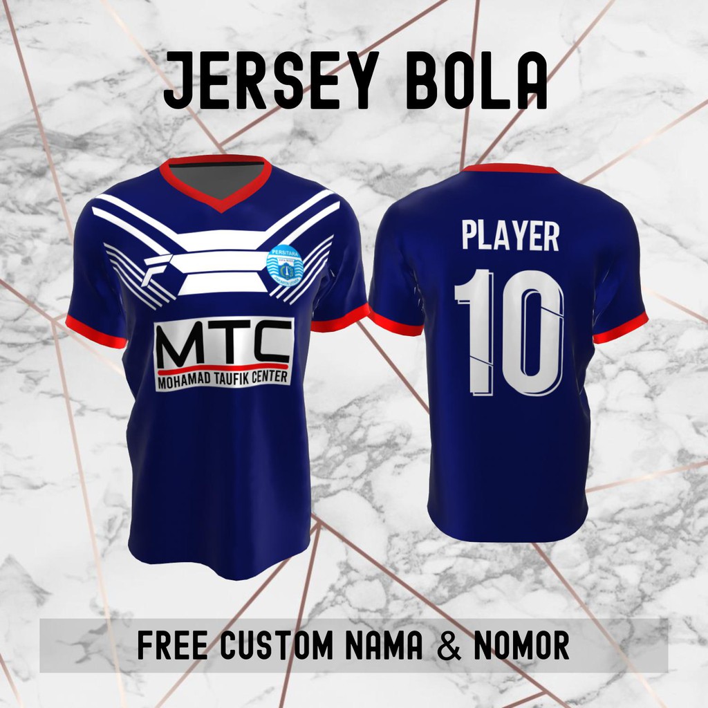 Jersey Persitara Jakarta Utara Klub Bola Baju Kaos Custom Nama dan Nomor Punggung - 597 Jersey Club 