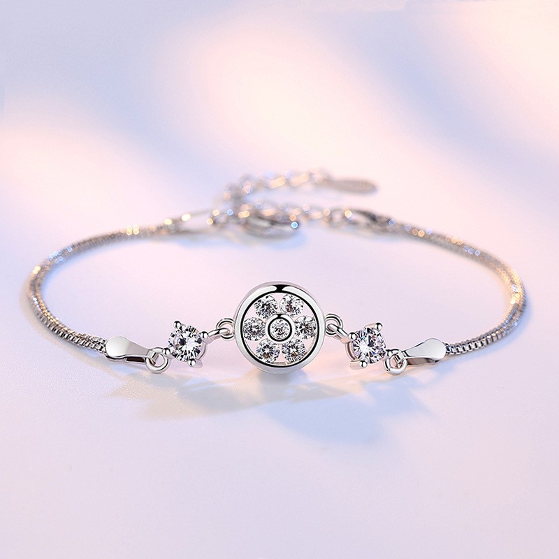 Gelang Perak Asli / Bracelet S925 / Sterling Silver /Wanita Korea Unik bracelet / Charm Gelang pria & Wanita / Gelang Couple / Gelang TitaniumA6-7