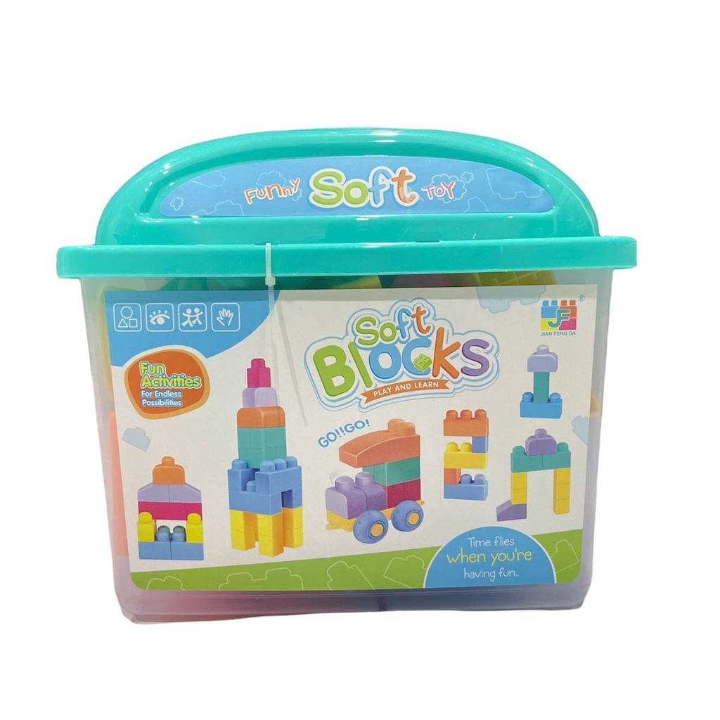 Mainan Anak SOFT BLOCKS BESAR ISI 29PCS Balok Susun Anak Balok Besar