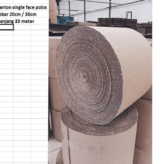 

ORD♛ Karton Lembaran Polos Single Face 1 ROLL Uk. Lebar 30 cm x 35 Meter Barang Terlaris