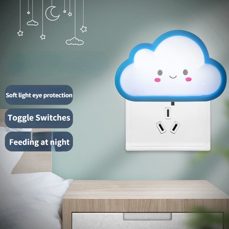 Lampu Led Bentuk Awan Lucu Untuk Kamar Tidur Anak / Dewasa