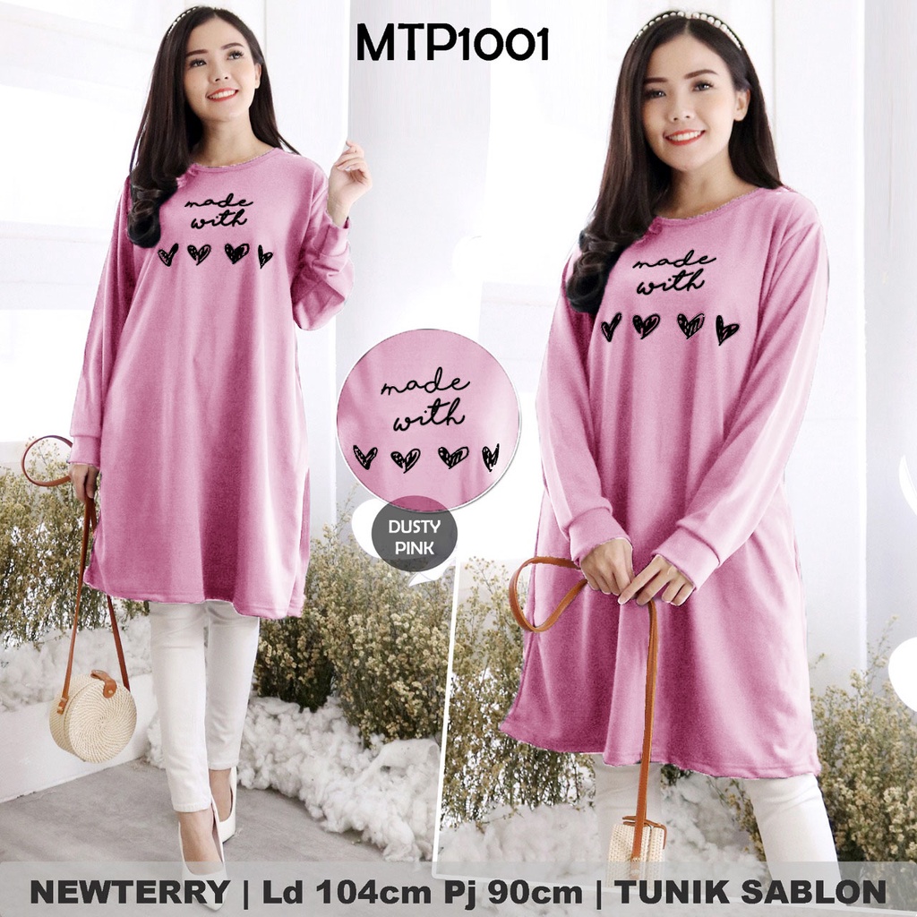 Atasan Tunik Jumbo wanita Ld 100 - 120 - 130 - 140