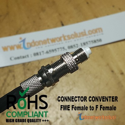 KONEKTOR CONNECTOR CONVERTER FME F FEMALE to F FEMALE Modem ke Antena TV Parabola High Grade