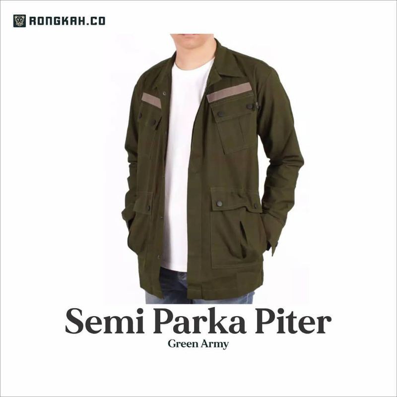 KEMEJA SEMI PARKA PITER - Jaket Semi Parka - Kemeja Pria