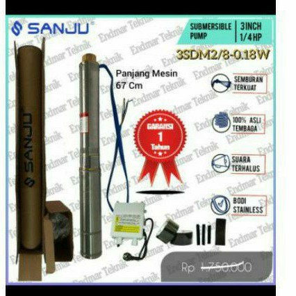 Pompa Air Satelit Sanju 3SDM 2/8-0.18