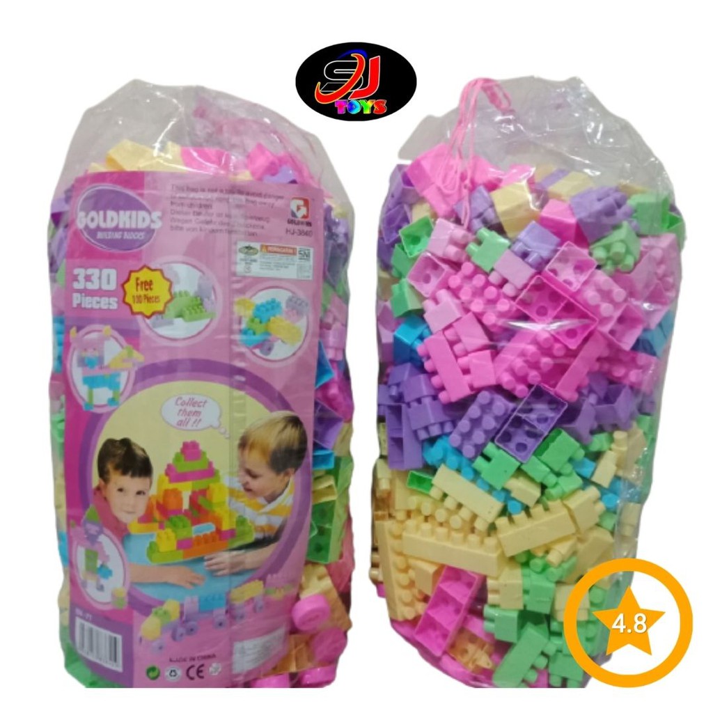 MAINAN EDUKASI LEGO BLOCK TAS RANSEL ISI 330 PCS -hj3840-