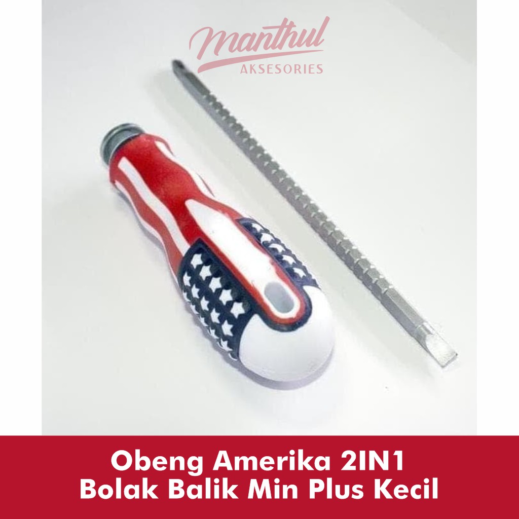 Obeng Amerika 2IN1 Bolak Balik Min Plus