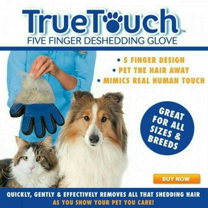 Sarung Tangan Pijat Gromming Bulu Anjing/Kucing True Touch Five FingerJ