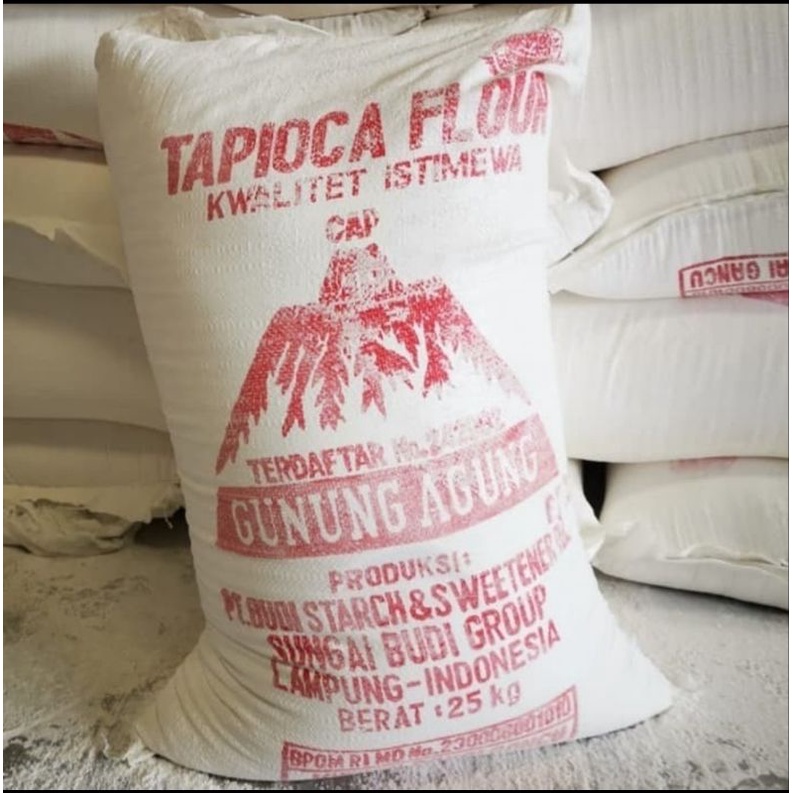 

TAPIOKA GUNUNG AGUNG 25 KG GOJEK OR GRAB ONLY