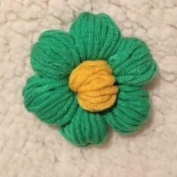 Aplikasi Bunga Rajut Gembul Puffy Flowers Daisy for Bloom Cardigan