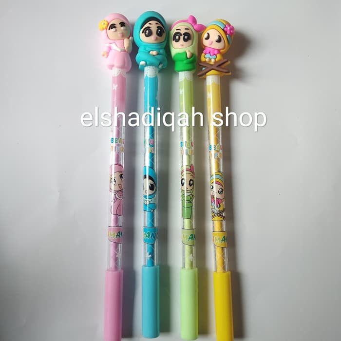 

NEW STOCK PULPEN GEL HIJABER BENSIA 4 KARAKTER LUCU