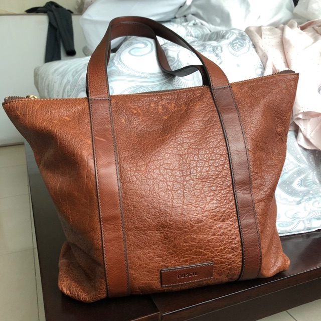 FOSSIL Tote Leather Bag Original PRELOVED