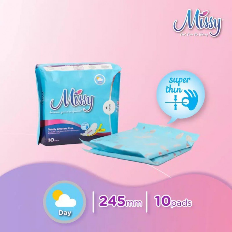 Missy Day Super Thin Wings Pembalut Wanita 245 mm - 10 Pads