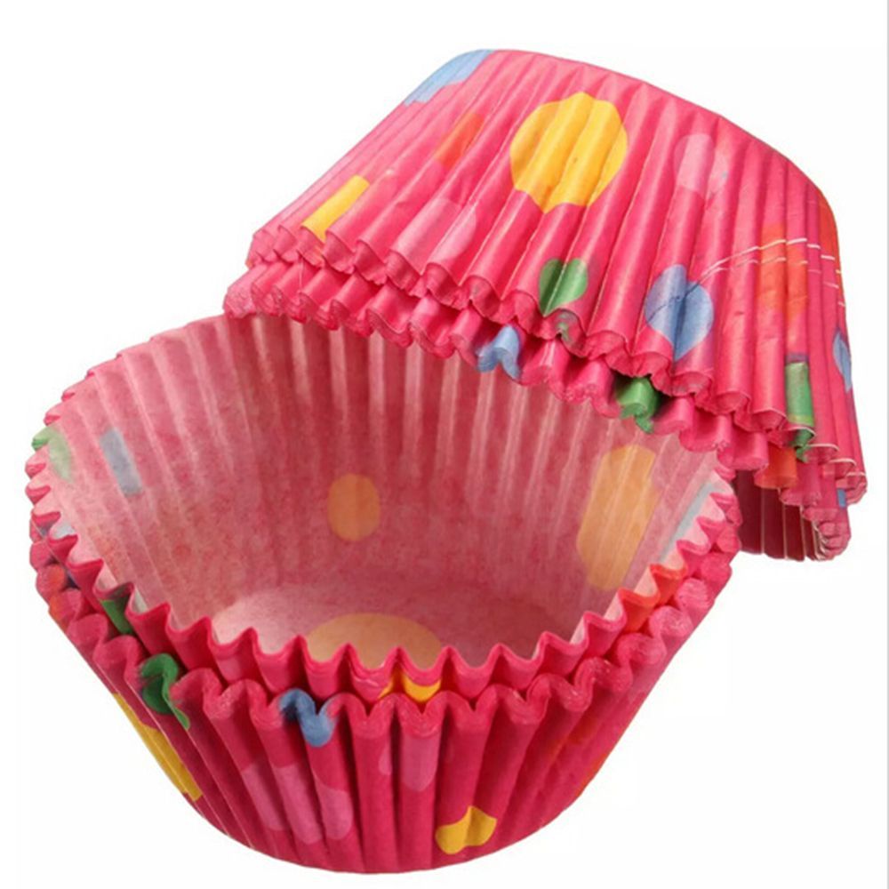 REBUY Cute Cake Bun Baking Cupcake Wrapper Greaseproof Party Mini Cases Case Paper/Multicolor