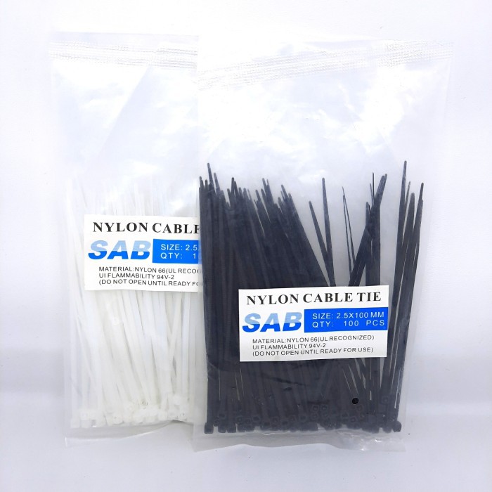 Tali Kabel Ties Tis Berbagai Ukuran / Tali Ripet Rifet Serbaguna isi 100 pcs