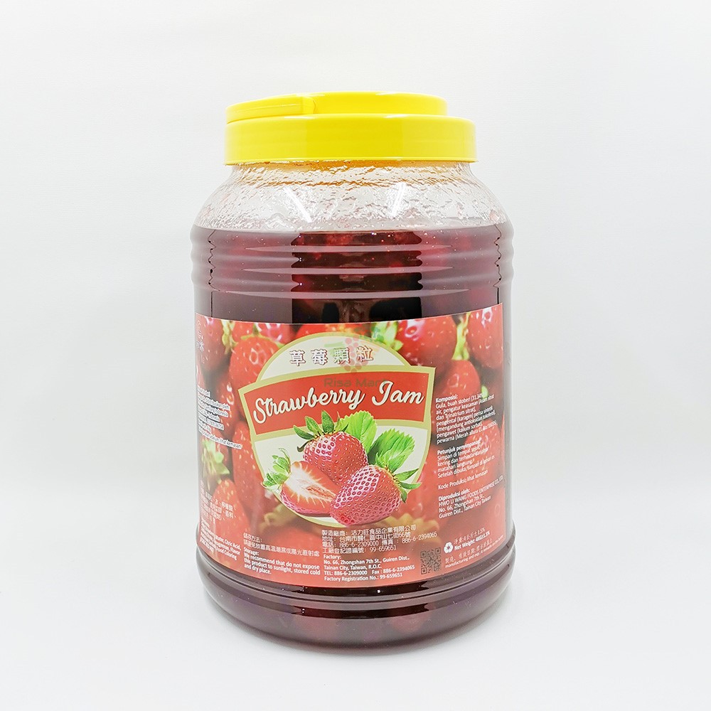 

Strawberry Jam Selai Stroberi dengan potongan buah asli