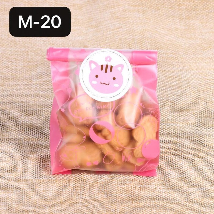 

STANDING POUCH COOKIES BAG bungkus kue kado cake permen 8X 23CM - M 20 BESAR( NO STICKER )