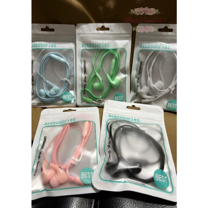 BM024 HEADSET HANDSFREE Hf earphone U28 MACARON MATE COLOR HIFI EXTRA BASS BC1363