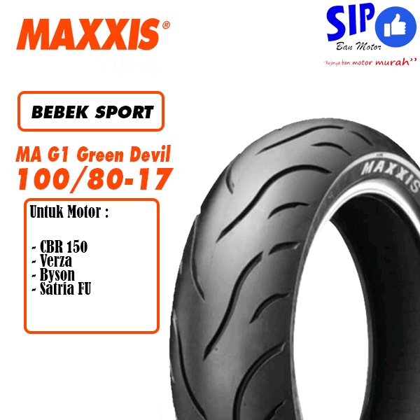 Ban motor bebek Maxxis Green Devil MA G1 100 80 17 tubeless