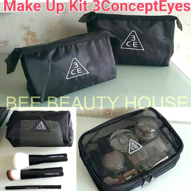 Tas kosmetik makeup pouch tempat makeup kuas makeup 3concepteyes 3ce