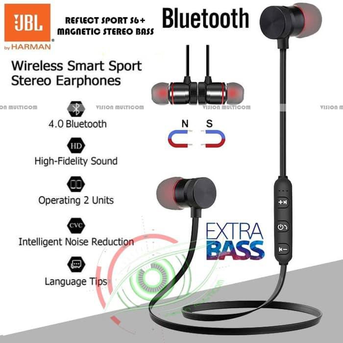 HEADSET BLUETOOTH MAGNET HEADSET HANDSFREE EARPHONE SUPER BASS