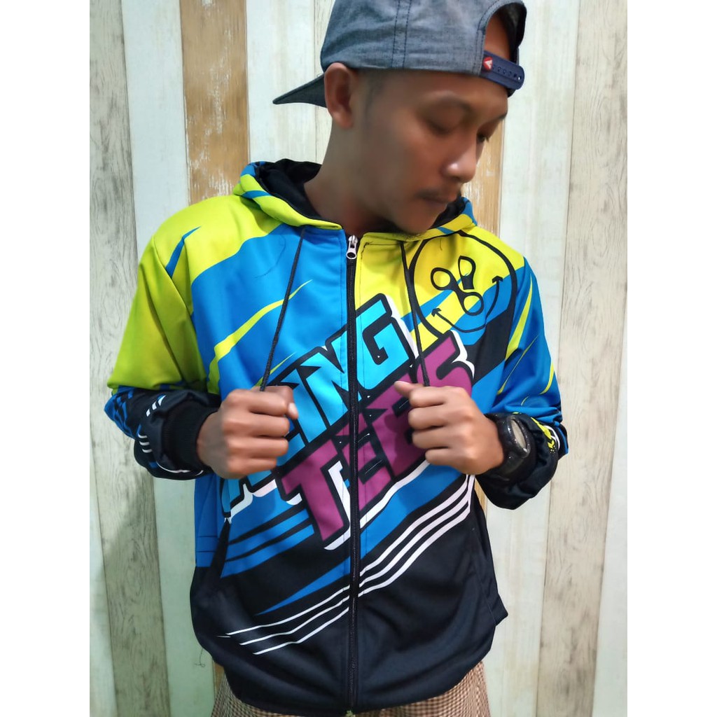 JACKET RACING_RACERTEES KUNING/BIRU_JACKET RACING PRIA DAN WANITA TERLARIS