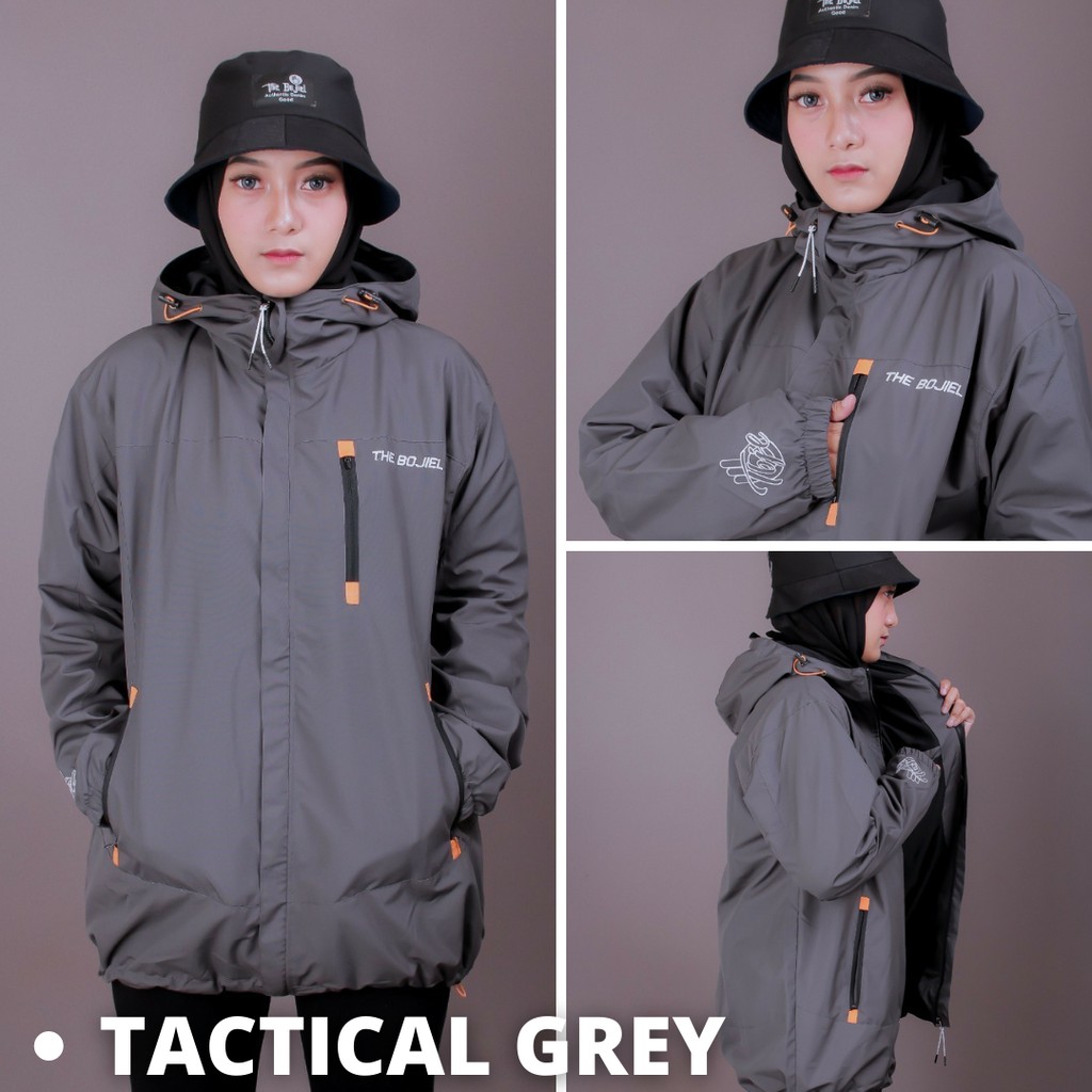 Jaket Pria / Wanita Outdoor type New Tactical BLD - Jaket Waterproof - jaket parasut - jaket gunung-TACTICAL GREY