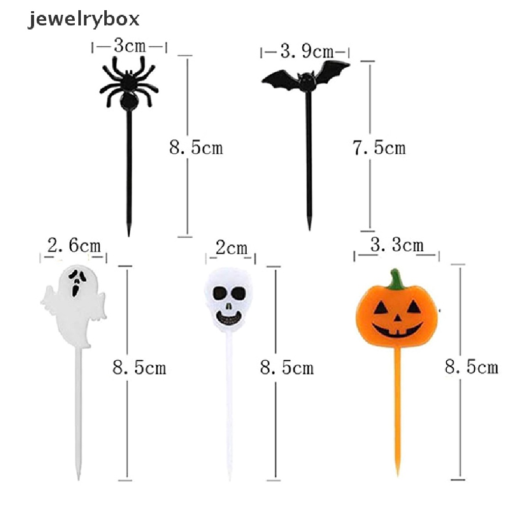 10pcs Tusuk Gigi Desain Kartun Halloween Untuk Anak