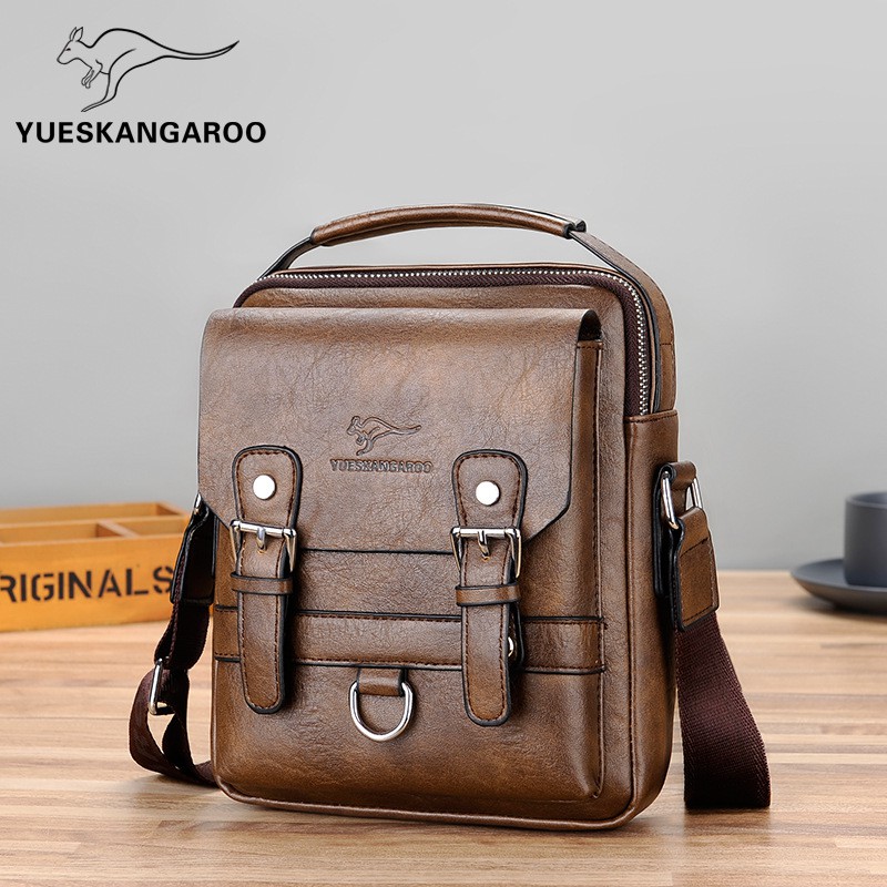 [ORIGINAL] Yueskangaroo Tas Selempang Kulit Import Pria Business Men's Shoulder Bag Korean Style