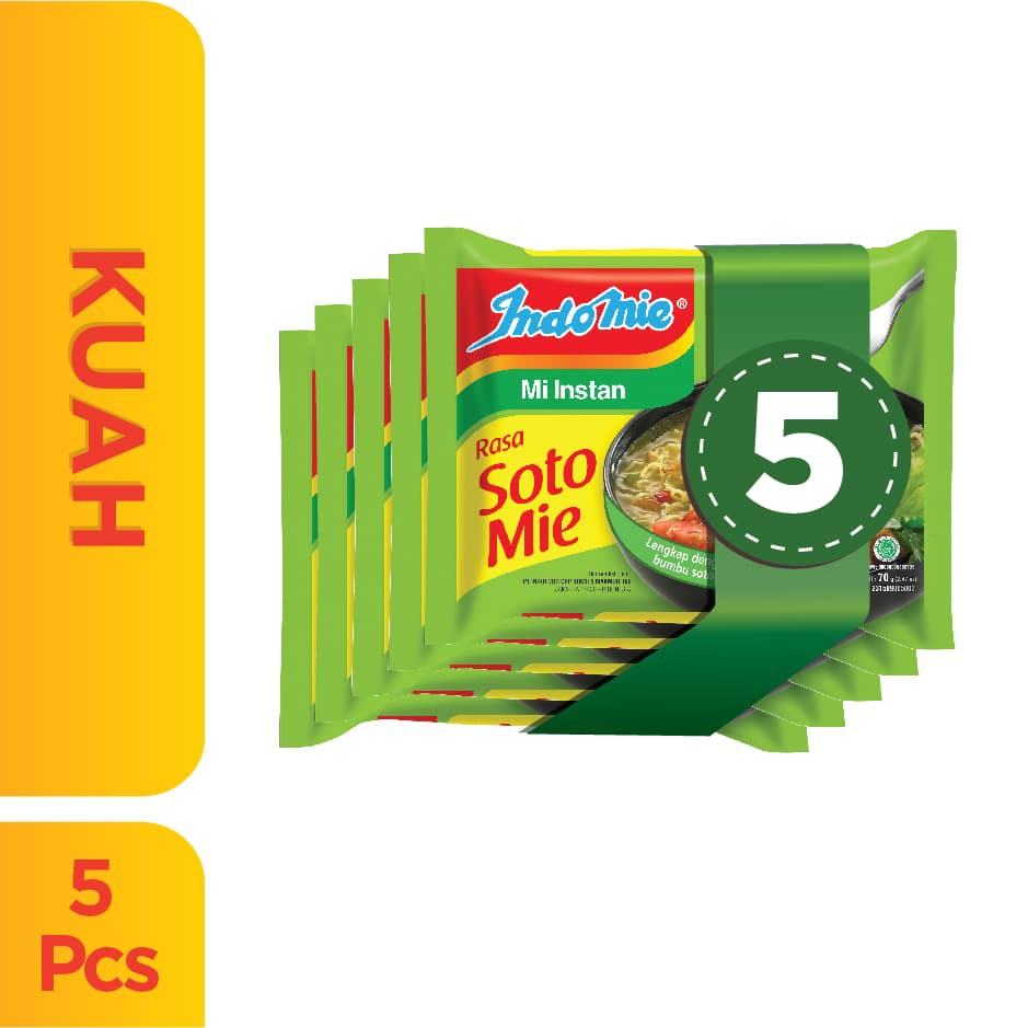 

PROMO 5 PCS - INDOMIE KUAH SOTO MIE TERMURAH