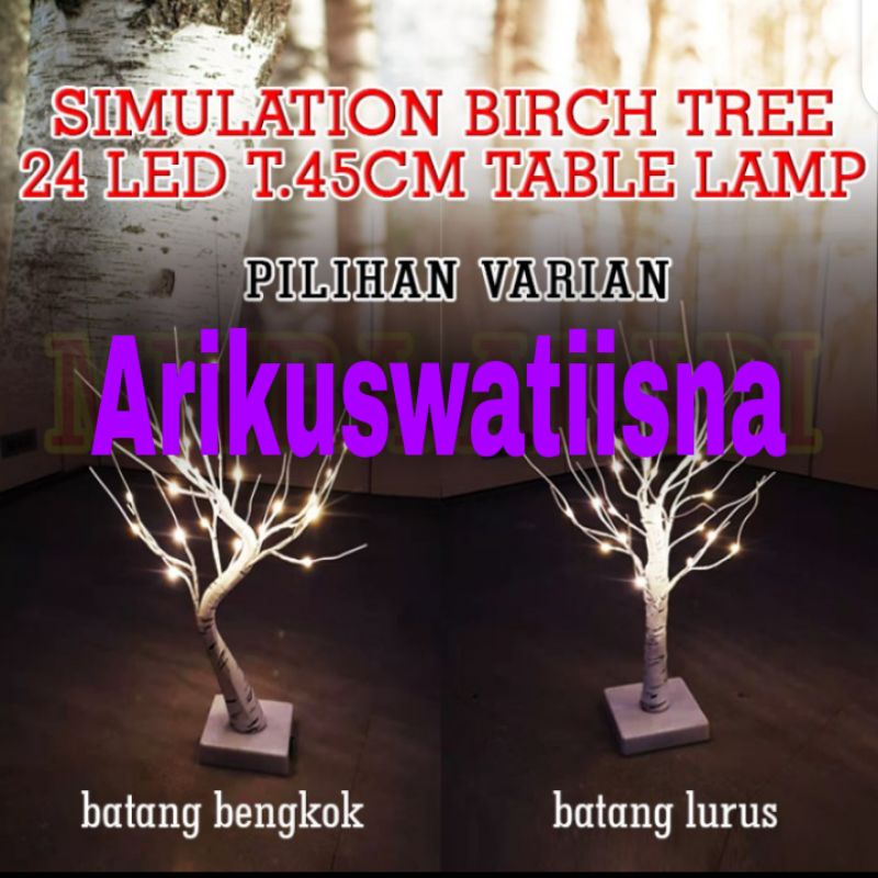 Dekorasi Lampu Tidur Meja Ranting Pohon LED