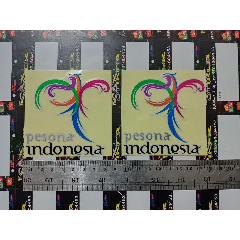 

stiker cutting pesona wonderful Indonesia 8,5cmx8,5cm