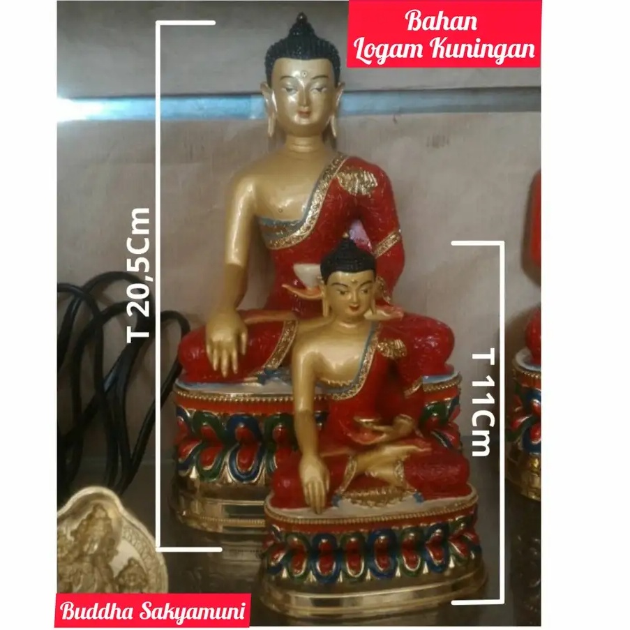 Patung/Rupang Buddha Sakyamuni Kuningan 8"