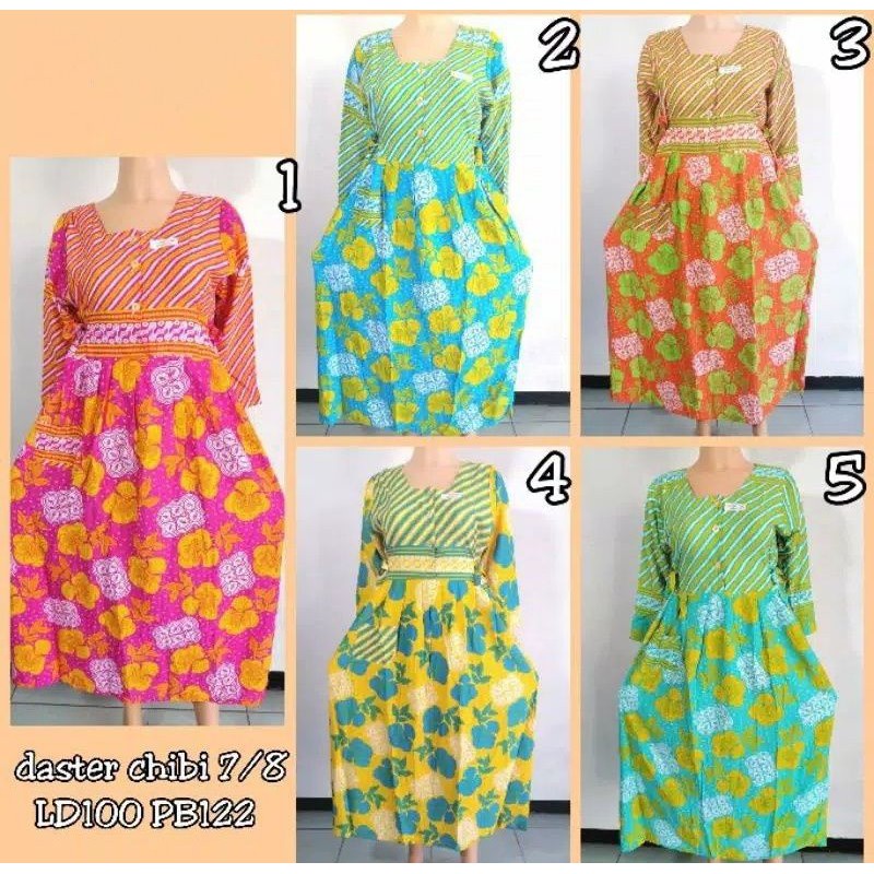 daster longdres hap busui lengan panjang 7/8 jumbo